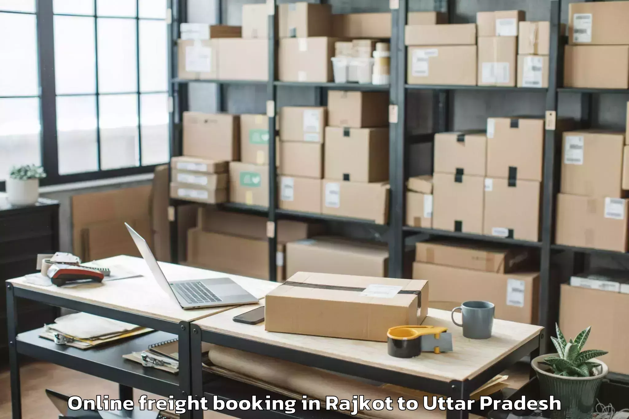 Discover Rajkot to Etawah Online Freight Booking